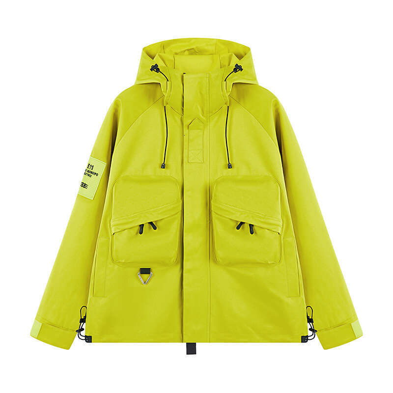 Mountain Outdoor Couple Style Spring and Autumn Unisex Three-Proof Workwear Hooded Jacket for Men