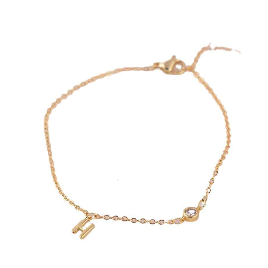 Minimalist Mini H Letter Small Sparkling Dia Bracelet for Women Unique Design Fashionable Elegant High-end Jewelry