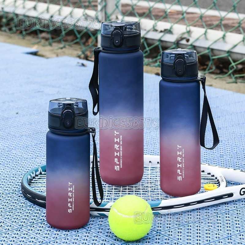 Sports Water Cup Gradient Color Portable Cup Plastic Cup Lock Buckle Cup Space Cup Super Large Capacity Outdoor Special H250911