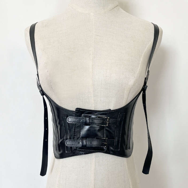 Street Fashion Strap Decoration Black Ins Punk Style Suspender Belt for Suit Women Waist Cincher