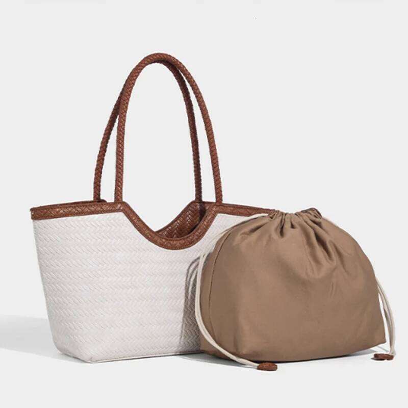 Large Capacity Commuter Woven Women's Handbag 2025 New High Quality Basket Shoulder Fashion Versatile Tote Bag