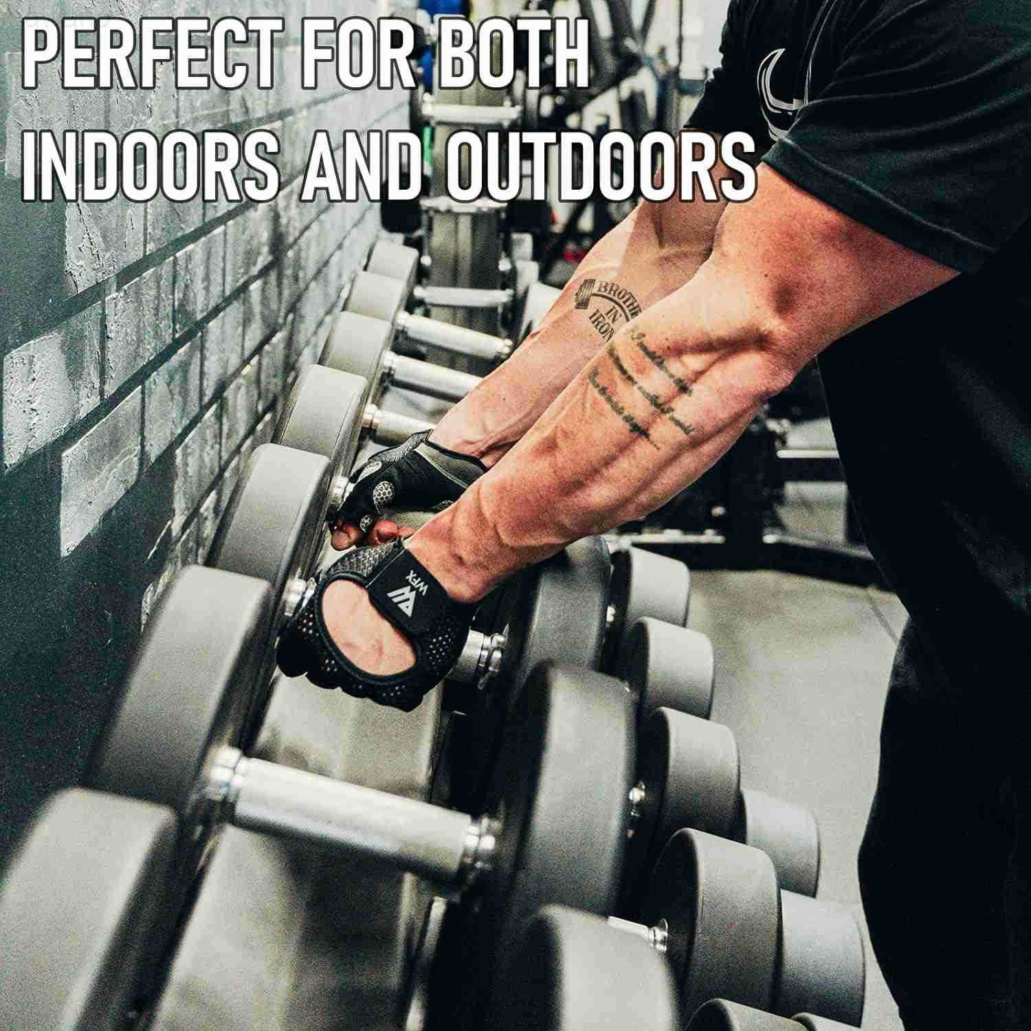 Weight Lifting Gloves for Men Women Gym Gloves with Wrist Wrap Support for Workout Training Exercise Fitness Hanging Pull ups for Dumbbell CyclingW250