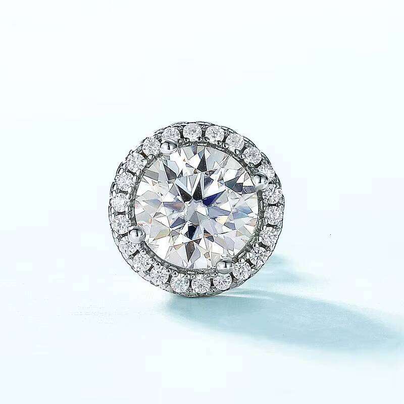 Sterling Sier Moissanite Stud Earrings Minimalist S Shining Dia Jewelry