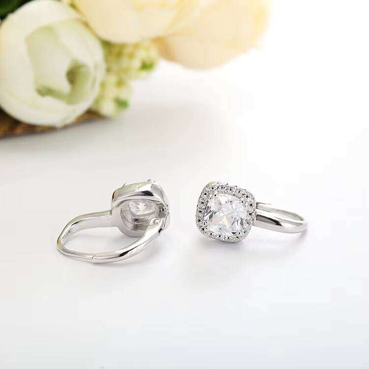 Moissanite Sterling Sier Jewelry Aaa Valentine Earrings