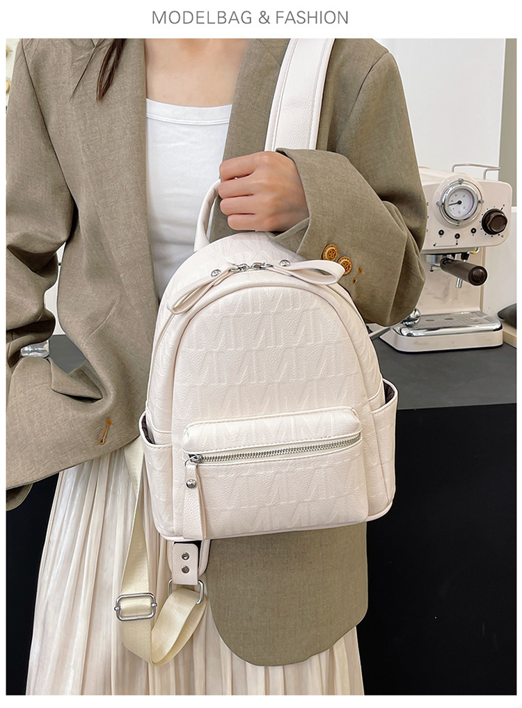 Free Shipping Designer Bag 2025 New Women's Backpack British Luxury Bag Style Embossed Letter Backpack Commuter Soft Leather Texture College Stud