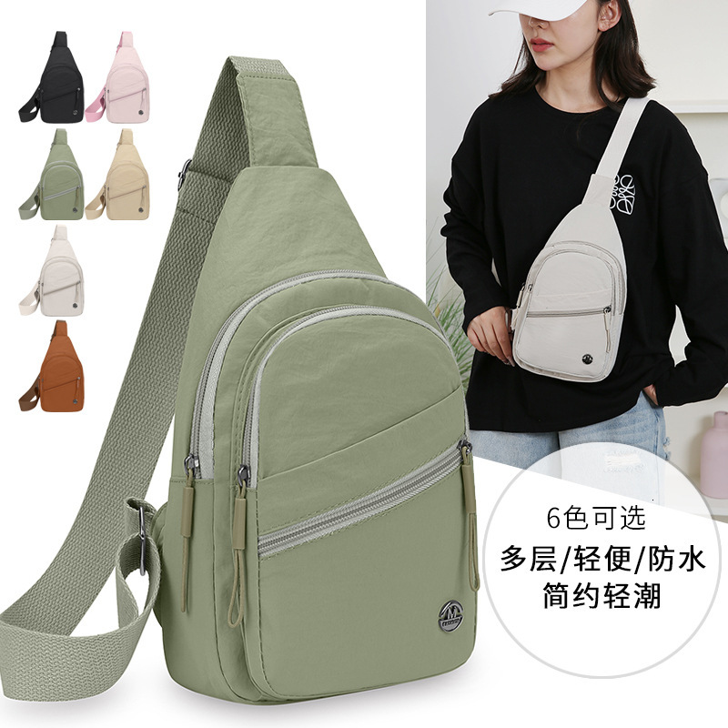 Urban Simple Women S Chest Designer Bag Bag Free Shipping Large Capacity Luxury Bag Multi Layer Versatile Shoulder Bag Washed Nylon Fabric Casual Cros