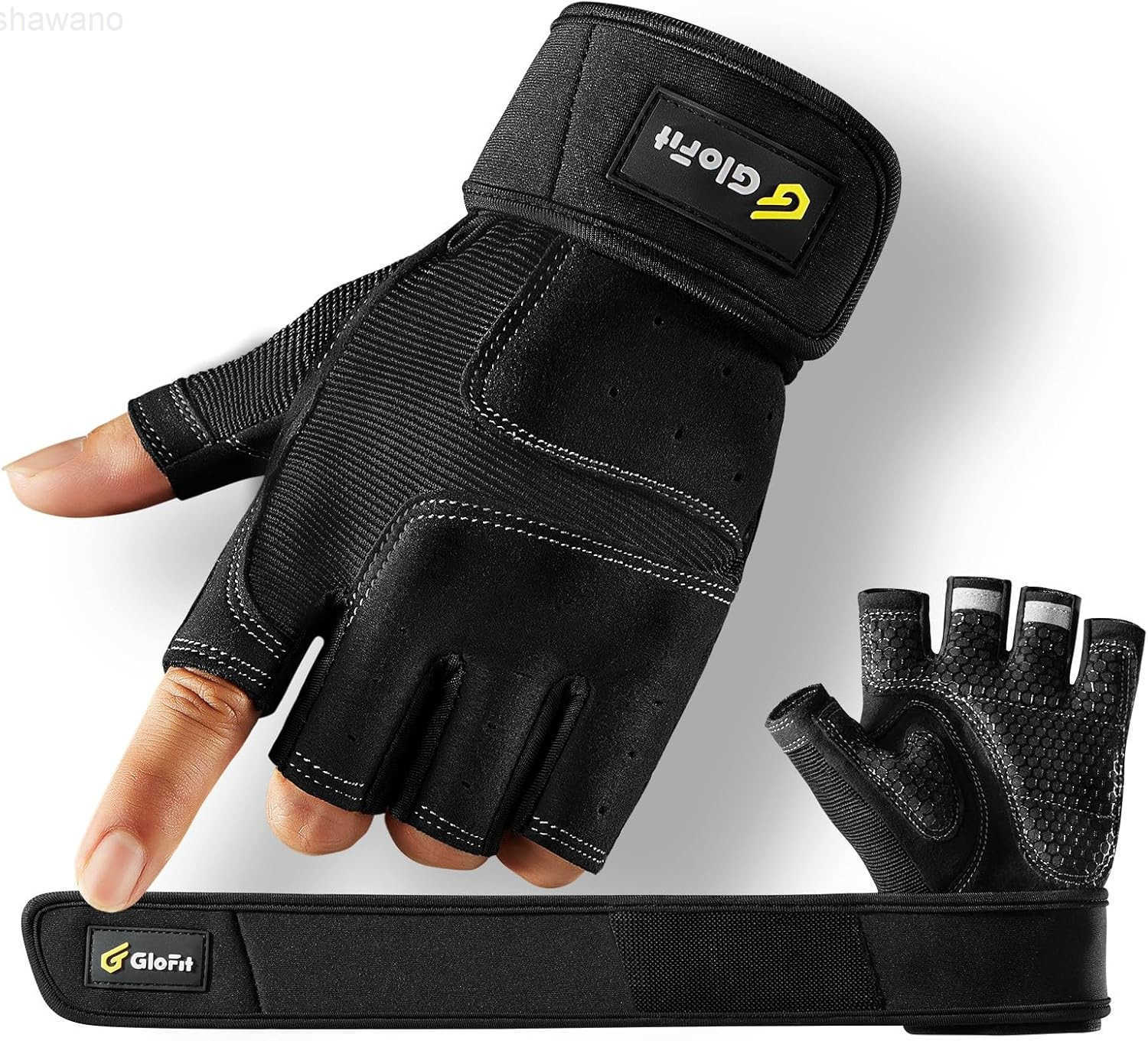 Workout Gloves with Wrist Wrap Support for Women Men Weight Lifting Gloves Fingerless Gym Gloves for Cycling Training PushupW250911
