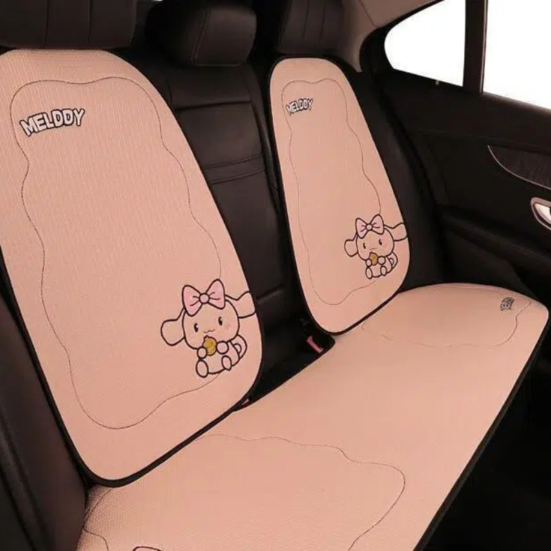 2025 New Design Cartoon Rabbit Bow Breathable Fabric Car Seat Cushion Stylish Comfortable Auto Seat Cover for Women Men 250910