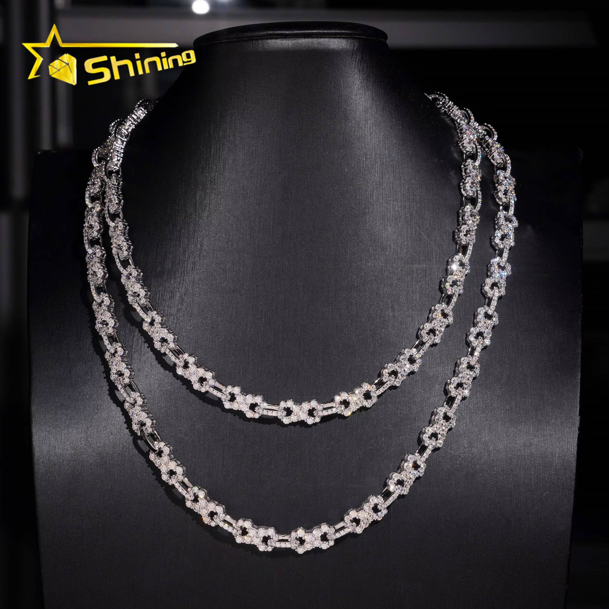 Infinity Design Moissanite Necklace Luxury Fine Jewelry Gold Plated 925 Sterling Silver Pass DiamondTest Moissanite Small Chains