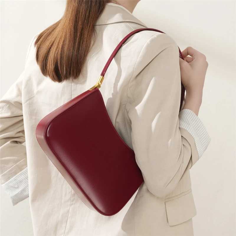 Hifasion Trendy Cowhide Genuine Leather Underarm Shoulder Bags For Women 2025 Luxury Designer Crescent Tote Work Ladies Handbags W250911