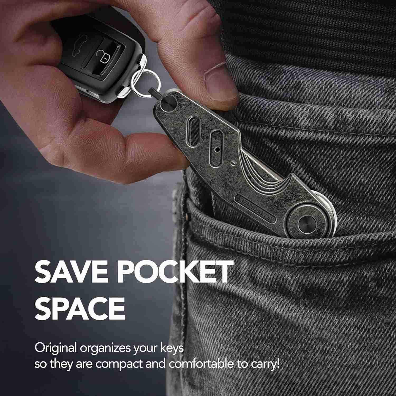 Key Organizer Compact Key Holder Minimalist ClutterFree EDC Smart Keychains Metal Car Key Chain Secures 26 keysW250911