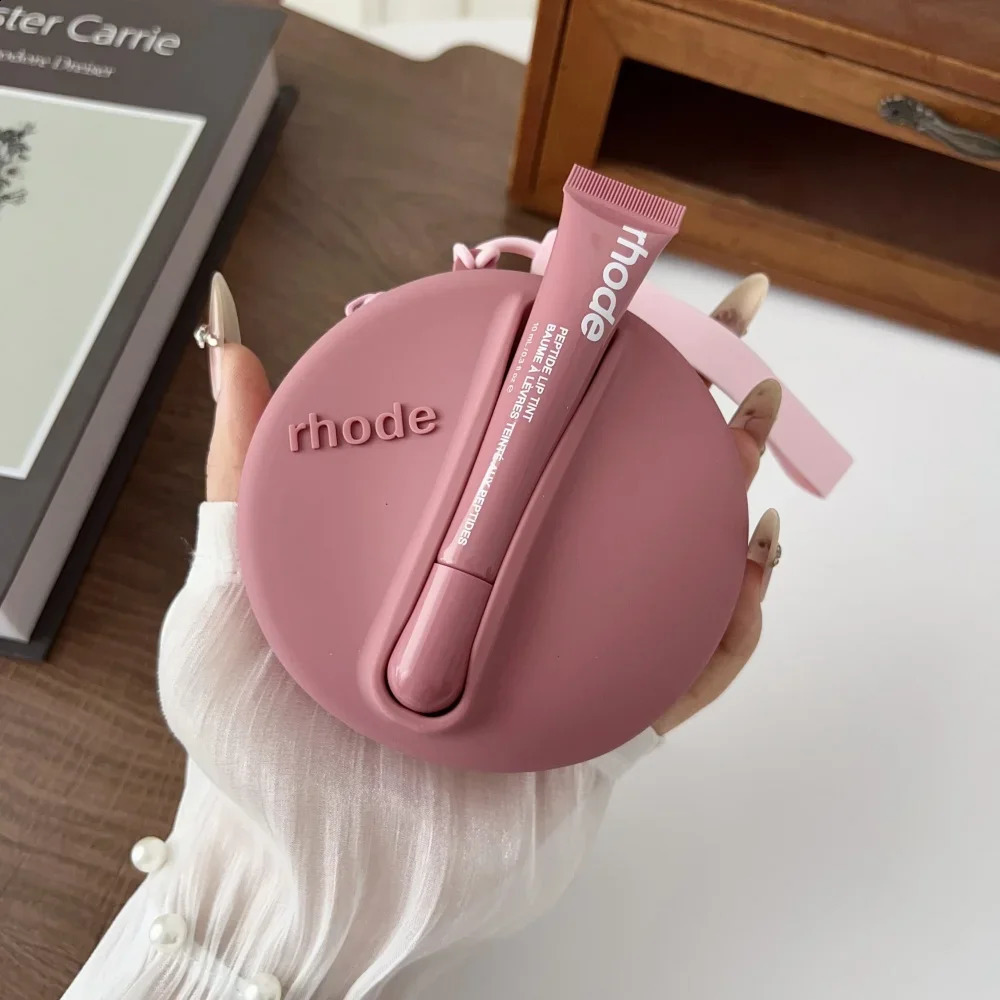 Lip Gloss Bag Cosmetic Mirror Organizer Coin Purse Lipstick Lip Glaze Organizer Storage Bag Toast Ribbon Espresso Lip Balm 250910
