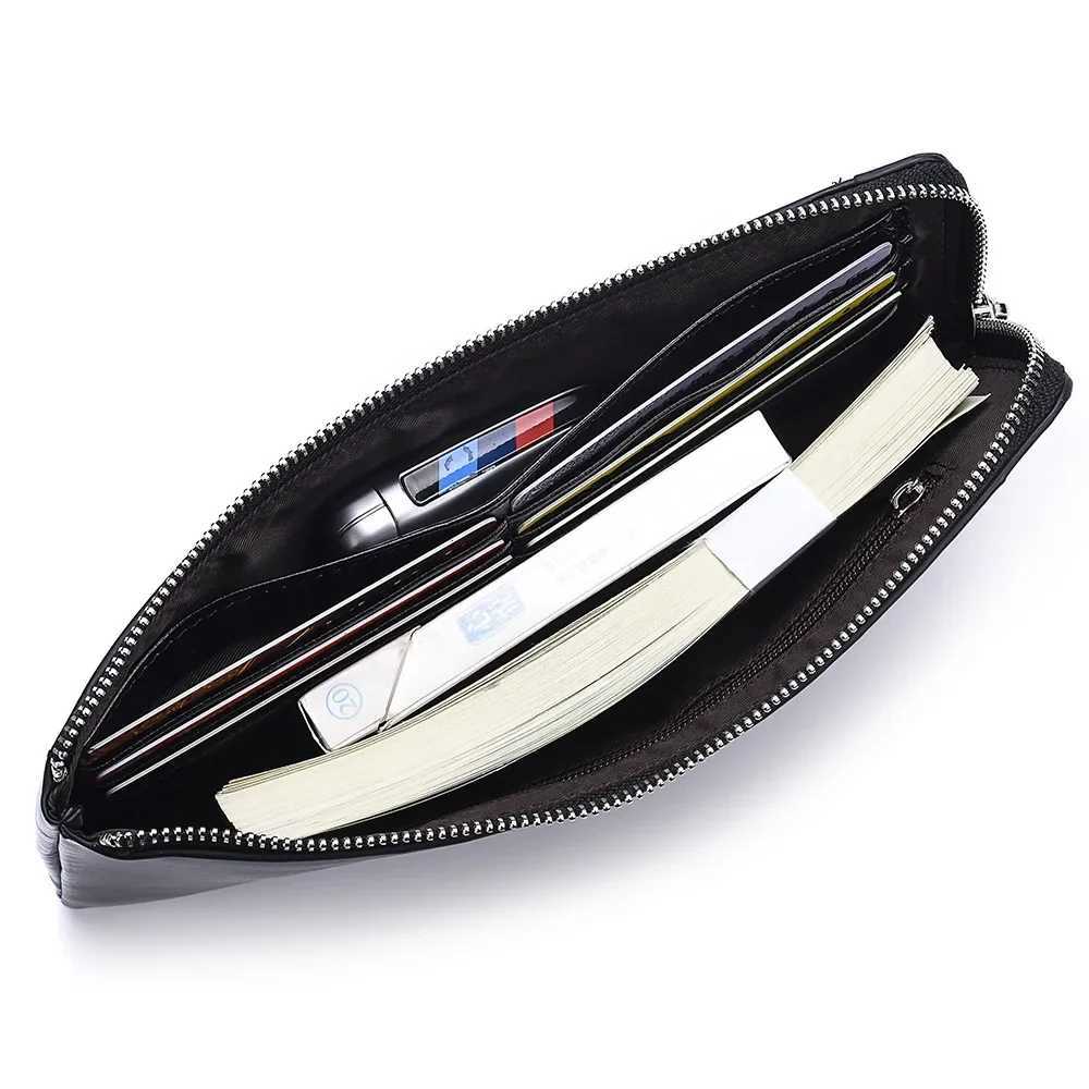 Men Wallets Classic Long Style Card Holder Male Purse Quality Zipper Large Capacity Big for cellphone Brand Luxury Wallet For Me W250911