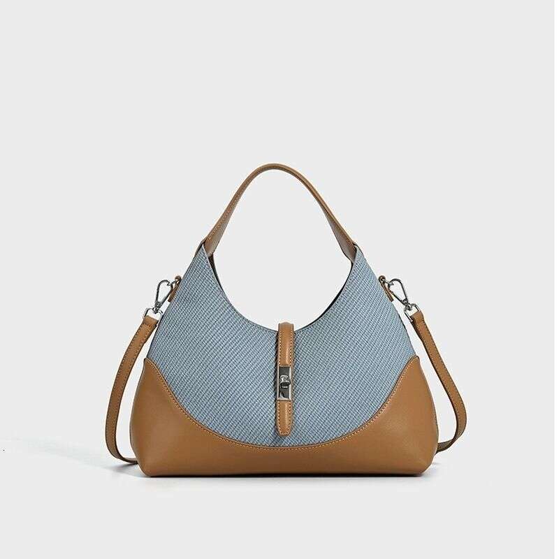 Women's Bags High Grade Contrast Color Niche Design For Women New Dumpling Genuine Leather Commuter Handbag Shoulder Messenger Bag
