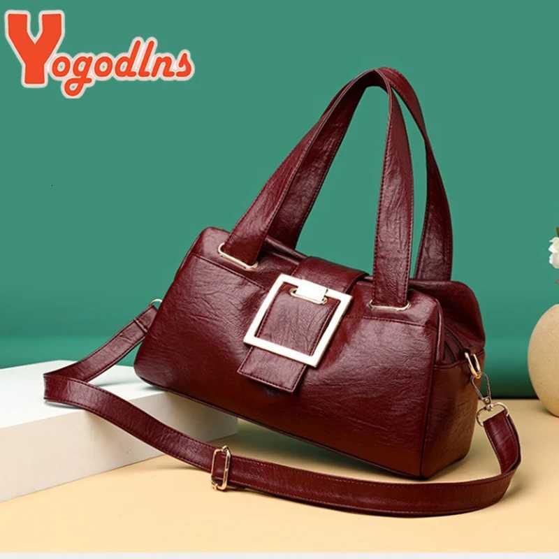 Yogodlns Winter Handbag Women PU Leather Handle Bag Designer Shoulder Bags s Crossbody Bags Elegant Messenger Pouch Z250911