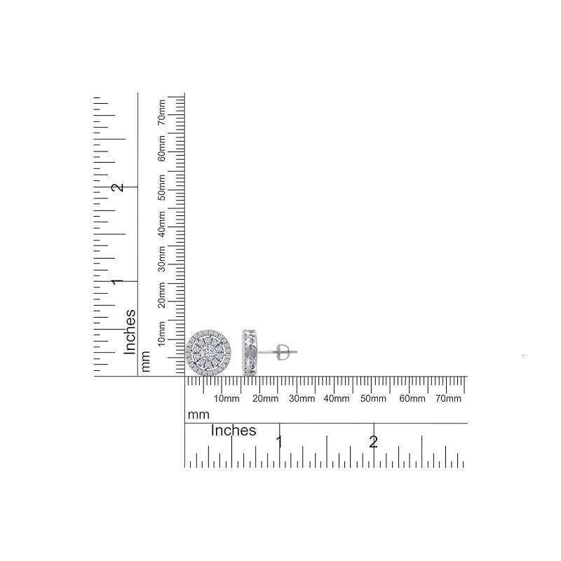 S VVS Moissanite Earrings for Men Sterling Sier Halo Cluster Stud Hip-hop Style with GRA Certificate Gift