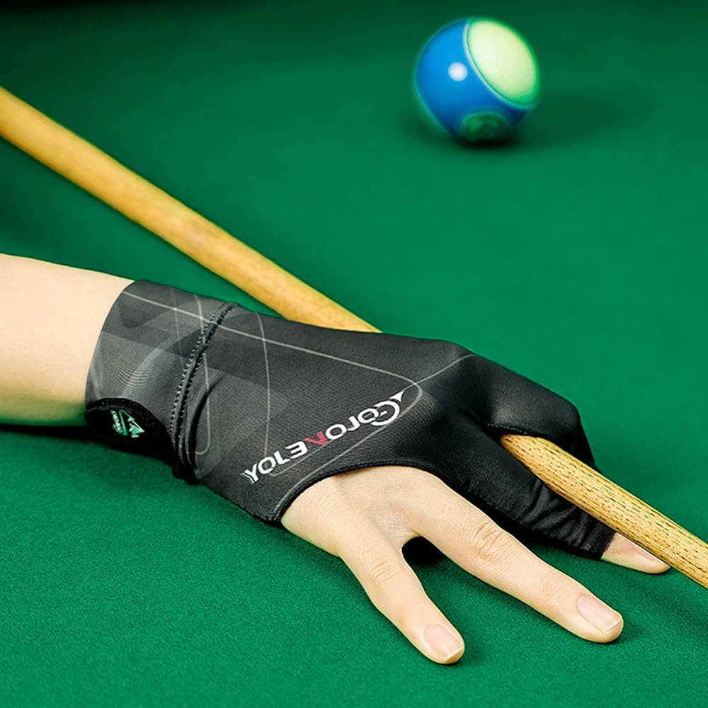 Pool Gloves for Right Hand 3 Finger Billiards Gloves Pool Cue Gloves QuickDry Breathable Billiard Pool Glove Snooker Cue Sport Glove Popular Sizes for