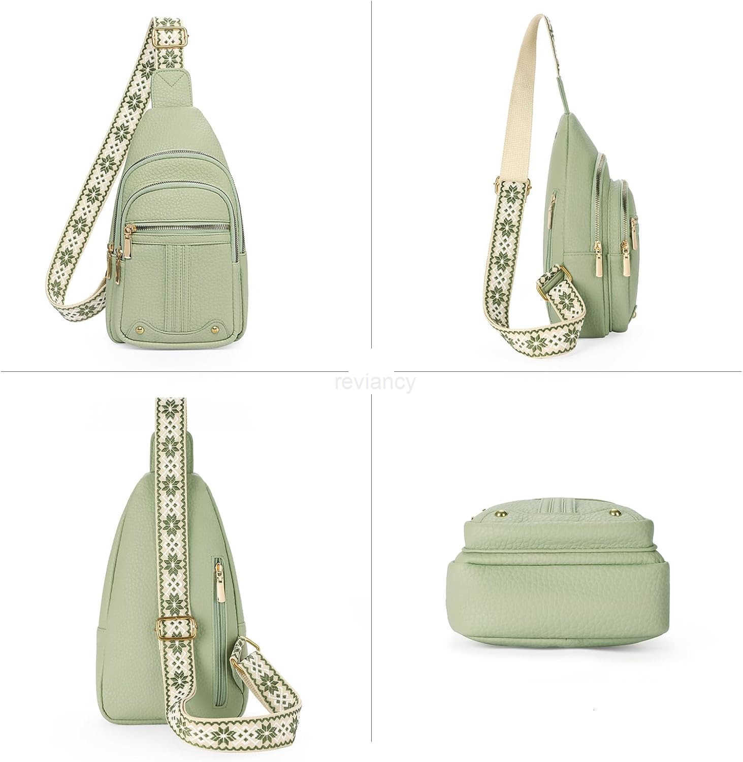 Sling Bag for Women Crossbody Bags Fanny Pack Vegan Leather Chest Bag Travel Shoulder Belt Purse Backpack GiftsW250911