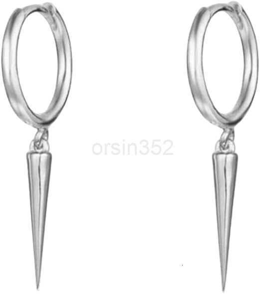Spike Dangle Drop Hoop Earrings for Women Girls 925 Sterling Silver Charms Hoops Cuff Cartilage Stud Tragus Helix Wrap Geometric Hypoallergenic Fashio