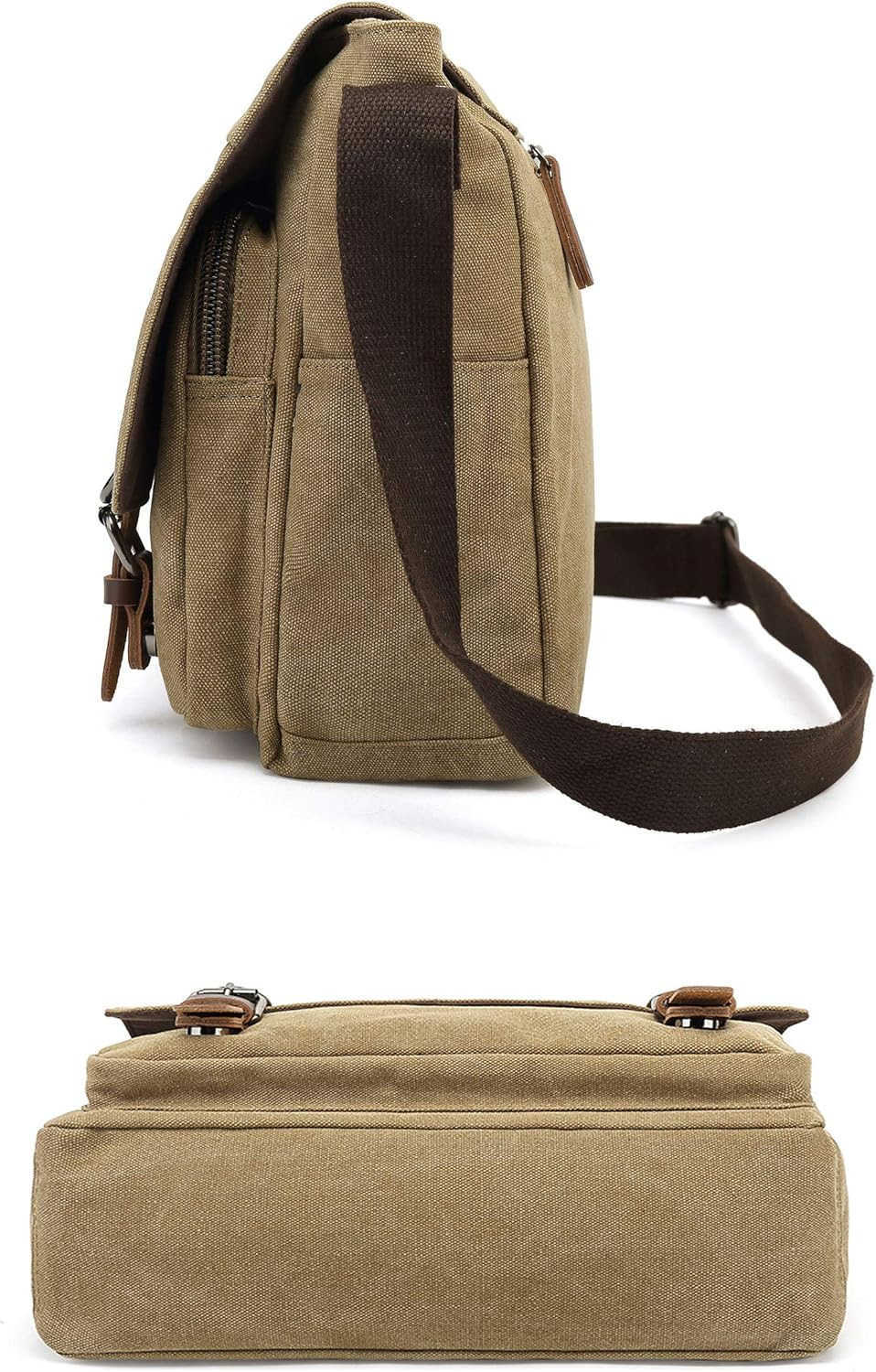 Canvas Vintage Messenger Bag Shoulder bag Leather Large Travel Crossbody bags for men women 15inch LaptopW250911