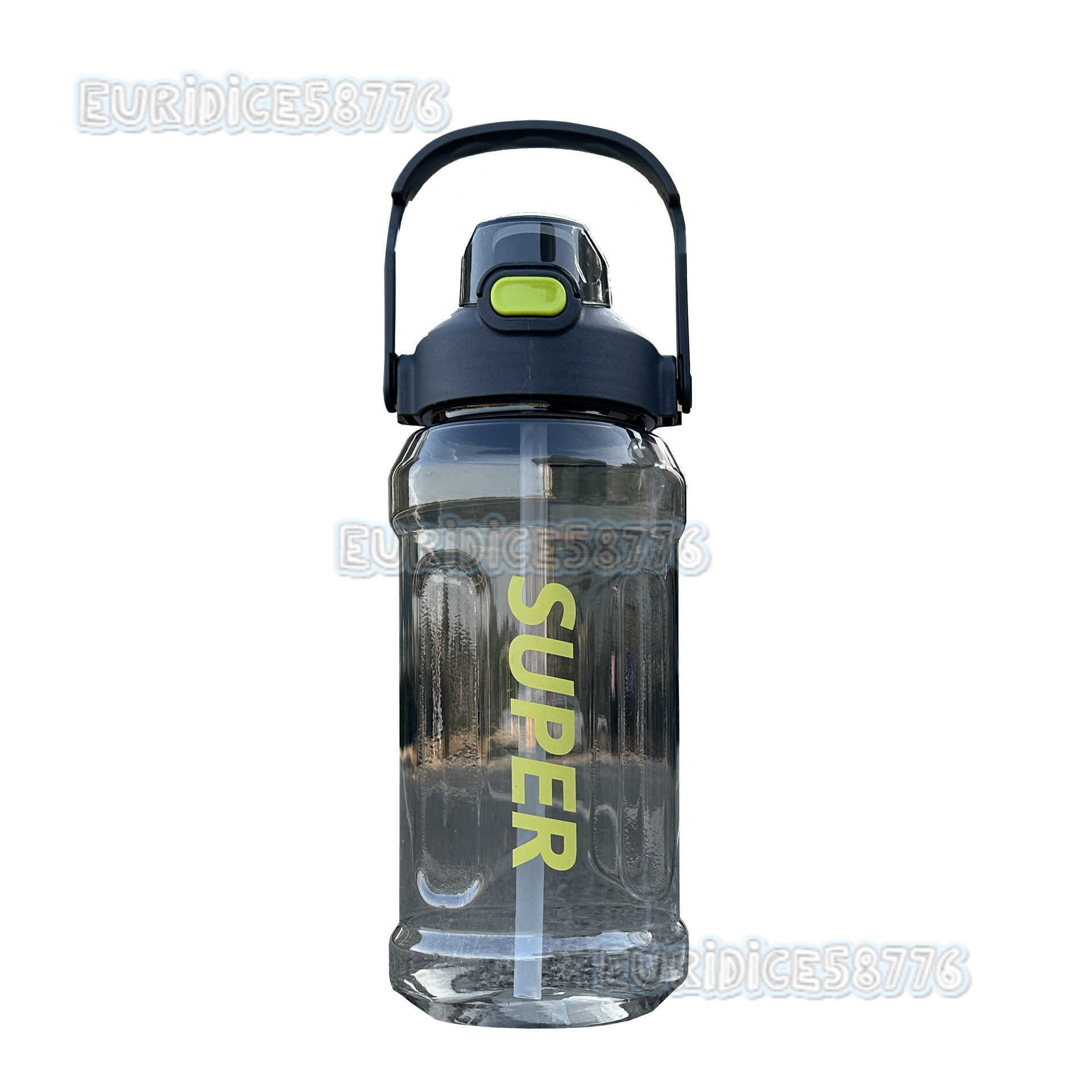 2024 Sports Fitness Adult Water Cup Large Capacity Water Bottle Outdoor Simple Fallresistant Portable Straw Plastic Water Bottle H250911