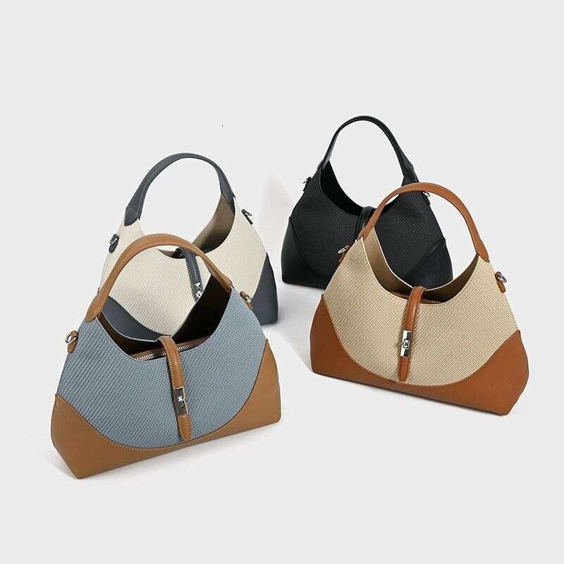 Women's Bags High Grade Contrast Color Niche Design For Women New Dumpling Genuine Leather Commuter Handbag Shoulder Messenger Bag