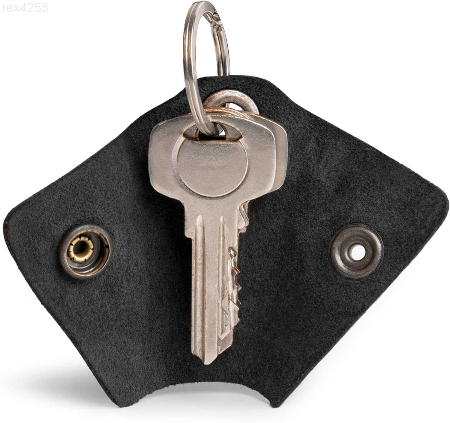 Hide Drink Full Grain Leather Wrap Keychain Organizer Snap Closure Key Ring Cover Silencer Sleeve Key Holder for MenW250911