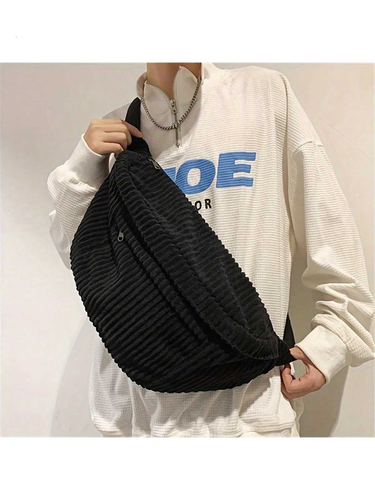 1pc ExtraLarge Corduroy Sling Bag Stylish Crossbody for All Occasions Spacious MultiPurpose Comfortable Design Z250911