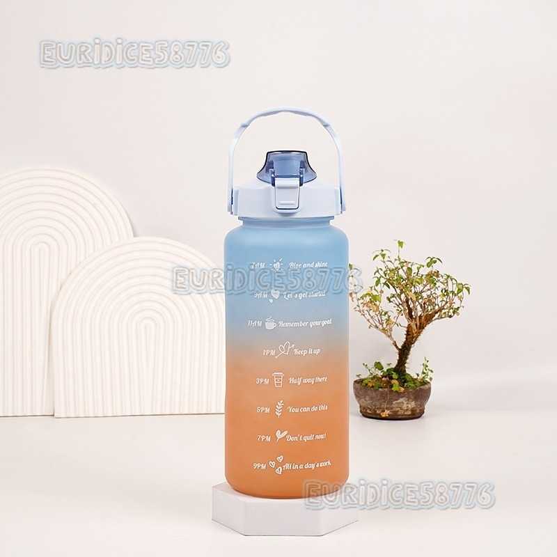 New Large Capacity Gradient Plastic Cup 2l Sports Simple Outdoor Water Bottle H250911