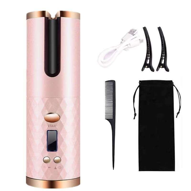 Mini Usb Rechargeable Curling Iron Wireless Electric Automatic Hair Curler