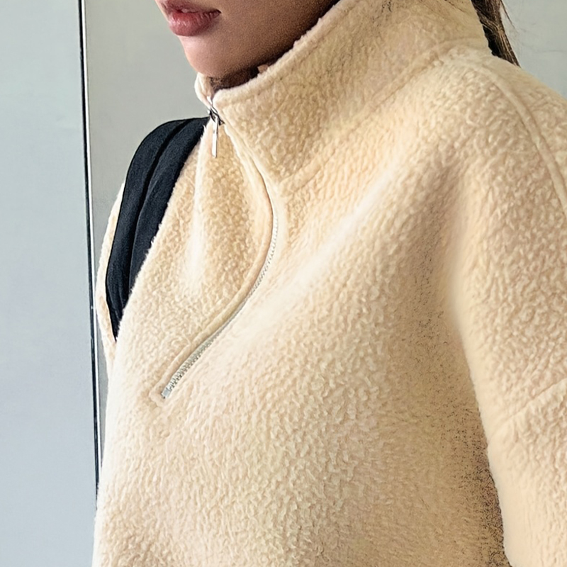 Girls' Soft & Cozy Wool Blend Lambskin Fluffiness - High-Collar Winter Outerwear
