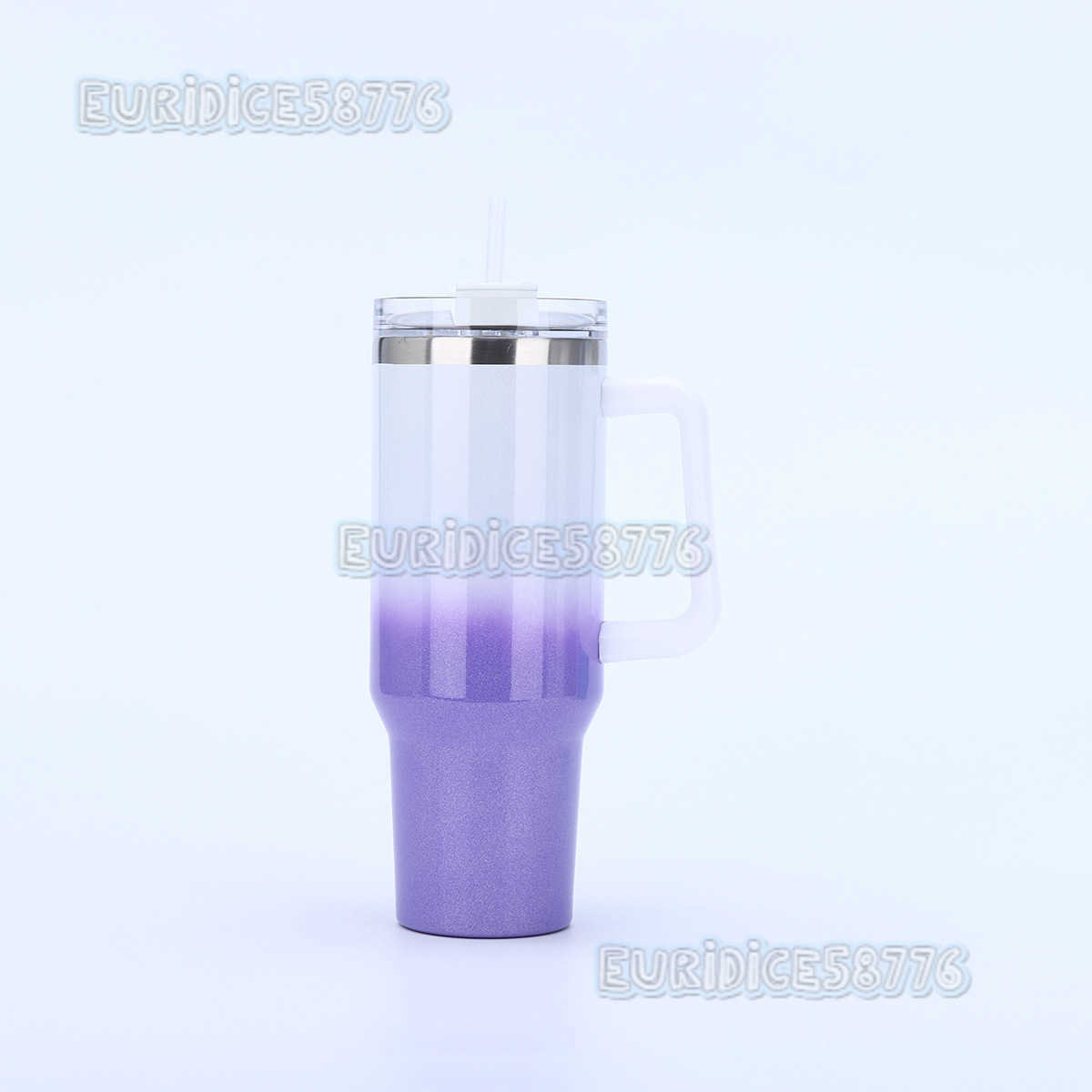 40oz Gradient Straw Ice Cup 304 Stainless Steel Insulated Cup Large Capacity Portable Car Cup H250911