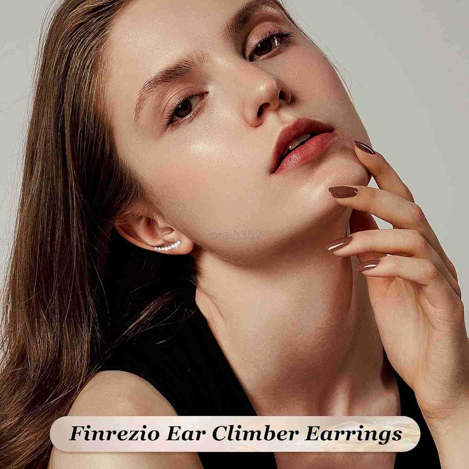 6Pairs Ear Cuffs Climber Hoop Earring CZ Arrow Crawler Stud Earring Jacket for WomenW250911