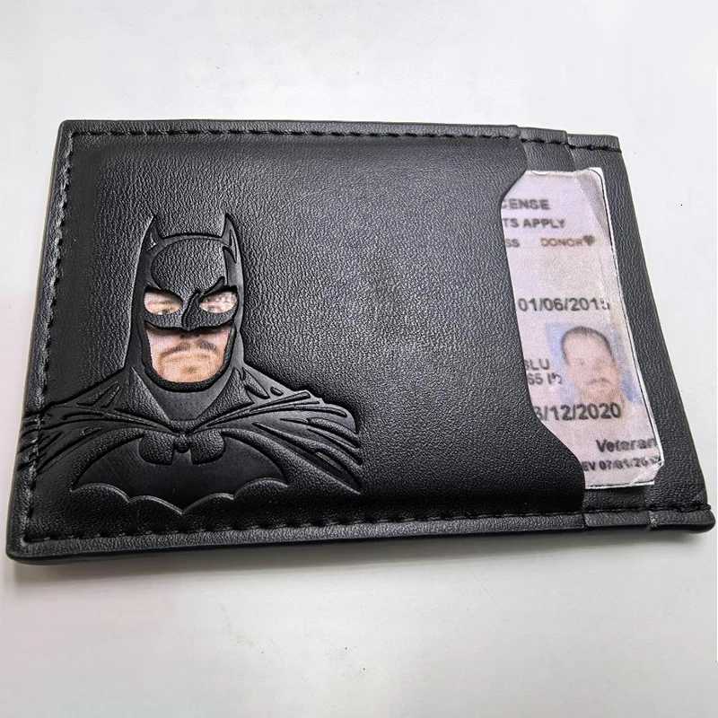 2025 New Leather Bat Wallet Personalized Superhero Mask Card Holder Bat ID Heroic Wallet Gift W250911