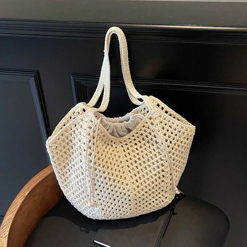 Chic Simple Lady Large Capacity Shoulder Bags Shopping Beach Bag for Women Casual Straw Woven Tote Bag Female Handbag Purses W250911