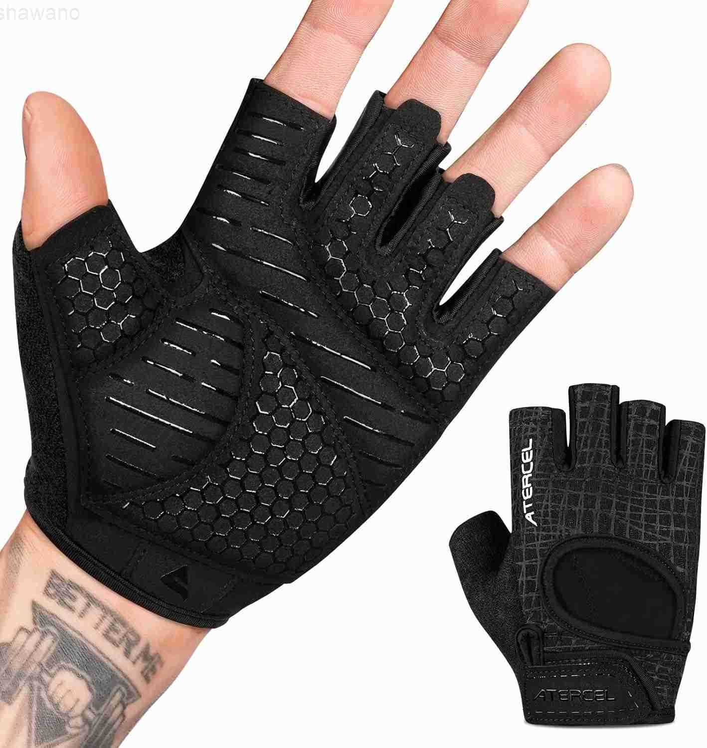 Weight Lifting Gloves Full Palm Protection Workout Gloves for Gym Cycling Exercise Breathable Super Lightweight for Mens and WomenW250910