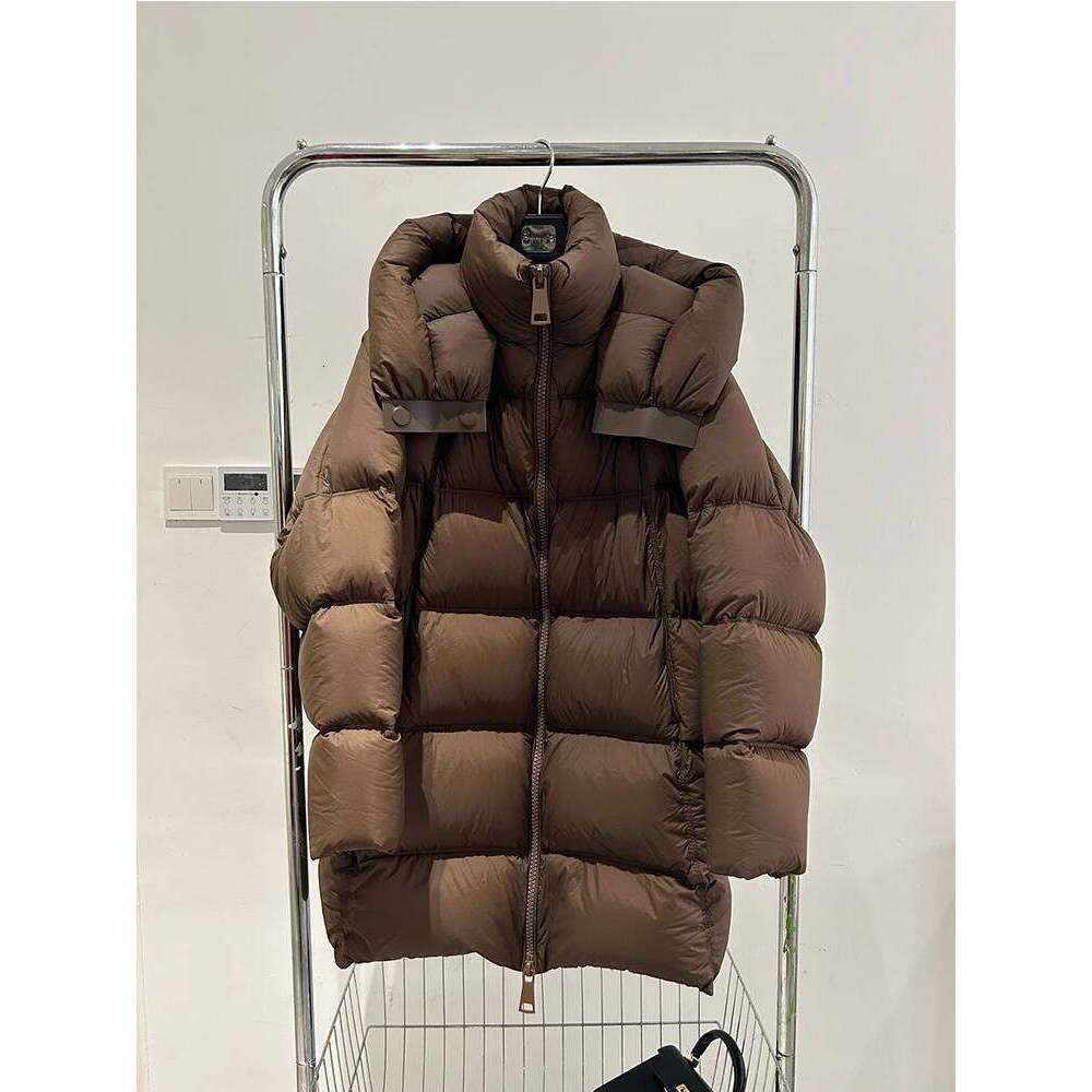 Lagabogy 2025 Women White Duck Down Jacket Mid-Long Cocoon Thickened Hooded Loose Korean Version Bread Puffer Coat Warm Outwear