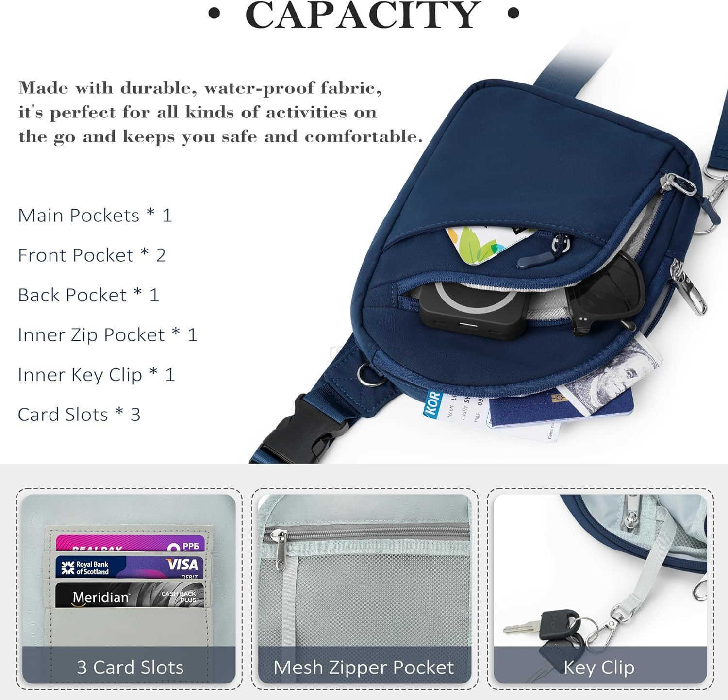 Crossbody Bag for Women Men Small Sling Bag Crossbody Bags for Women Travel Sport Hiking WorkoutW250911