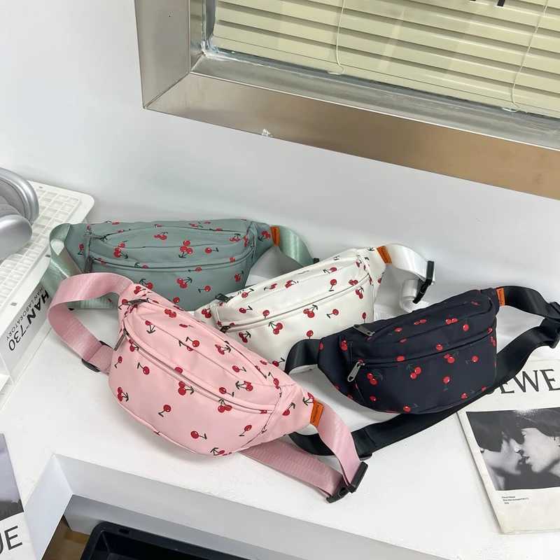 New Fashion Cherry Printed Fanny Pack Cute Stylish s Crossbody Purse Causal Korean Belt Pouch Ladies Waist Bag for Phone Z250911