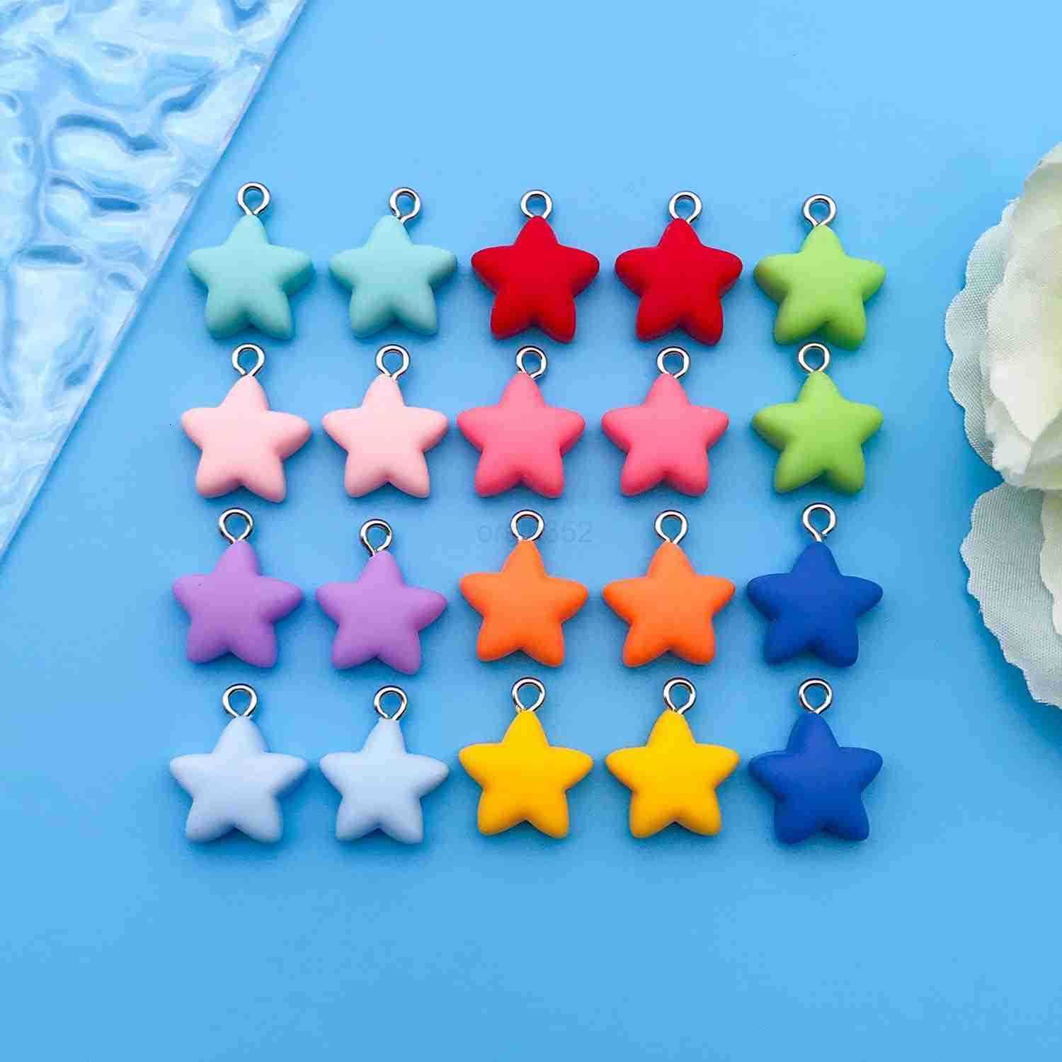 80pcs Resin Star Series Pendant Jewelry Making DIY Keychain Earrings Pendant Various Design Charms for Jewelry Making s Necklace SN149W250911