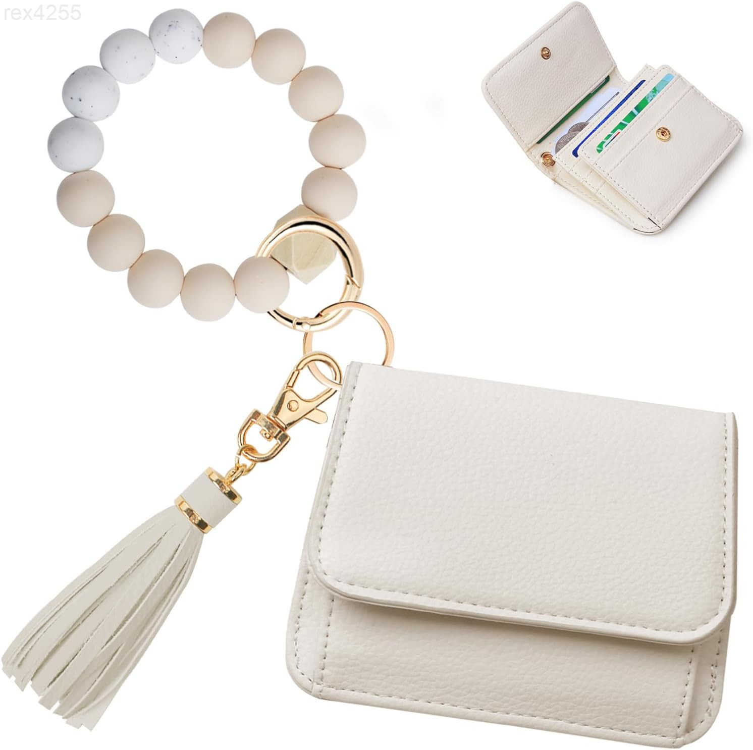 Wallet RFID Wristlet Wallets for WomenSmall Wallets Woman Key Chain Wallet with Coin Pocket and Id WindowW250911