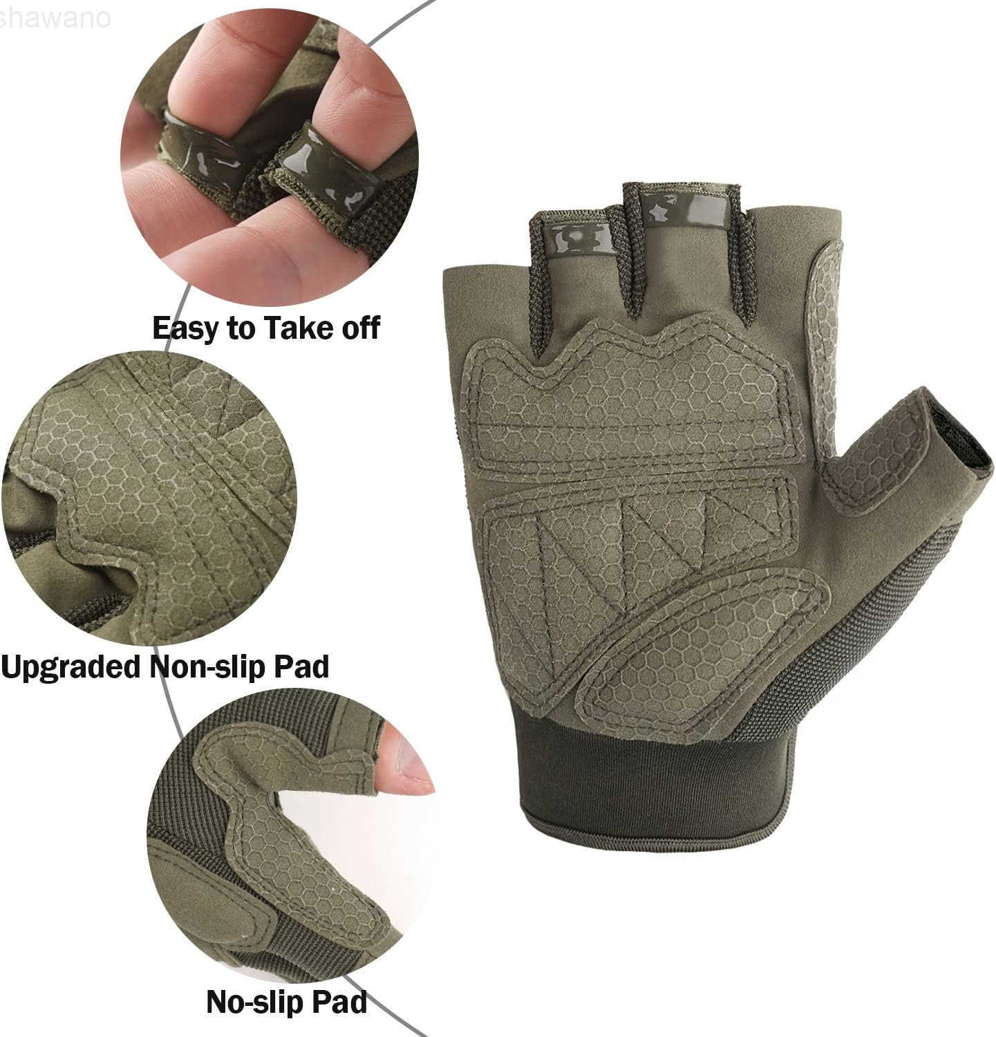Fingerless Gloves Half Finger Gloves for Driving Cycling Shooting Hunting Motorcycle Climbing Outdoor Work 215801W250911
