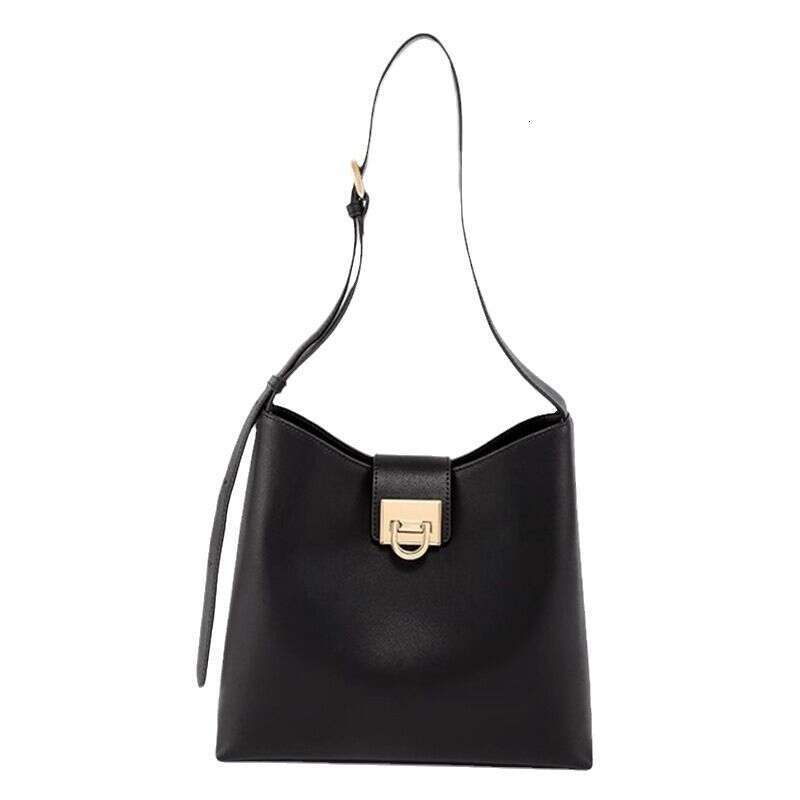 Genuine Leather 2025 New High-End Niche Design Fashion Shoulder Tote Large Capacity Commuter Crossbody Bag