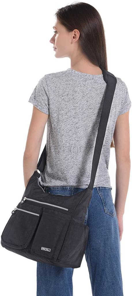 Crossbody Bag with Anti Theft RFID Pocket Women Lightweight WaterResistant PurseW250910