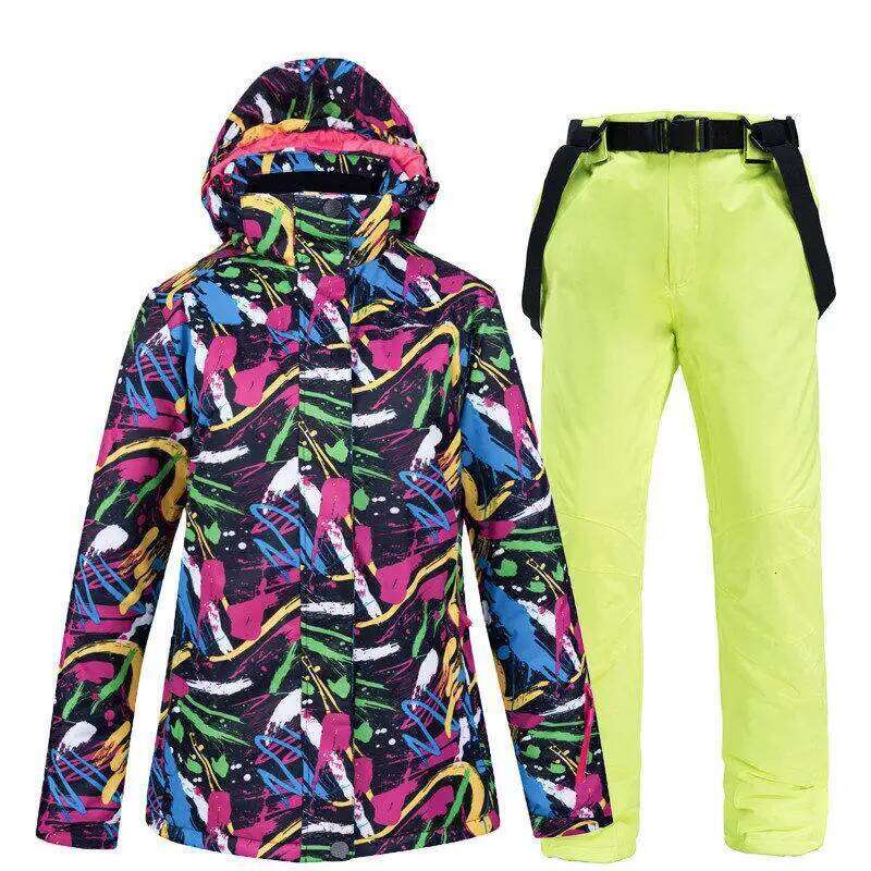 Cheaper, Women Snow Wear Suit Sets, Snowboard Clothing, Waterproof, Winter Costume, Ski Jacket And Strap Pant, Belt Bibs, Adult,