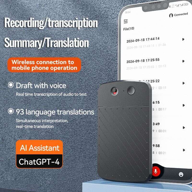 Digital Voice New A Selection AI Chatgpt Smart Transcription Translation Recorder APP Control Recording