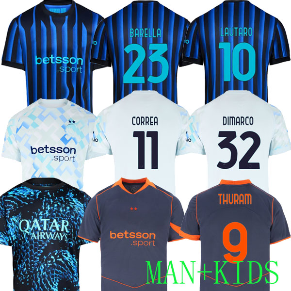 24 25 26 Maglia LAUTARO Soccer Jerseys BARELLA FRATTESI INTERS THURAM ARNAUTOVIC CALHANOGLU Football Shirt 2024 2025 Rossi Special Edition Men Kids THIRD