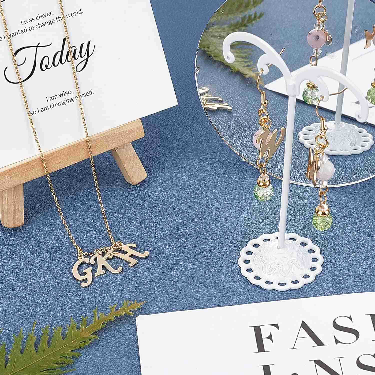 26pcs Metal Letter Pendants Old English Gothic Pendants Stainless Steel AZ Letter Charms with Jump Ring for s Necklaces and Earrings Craft MakiW250911