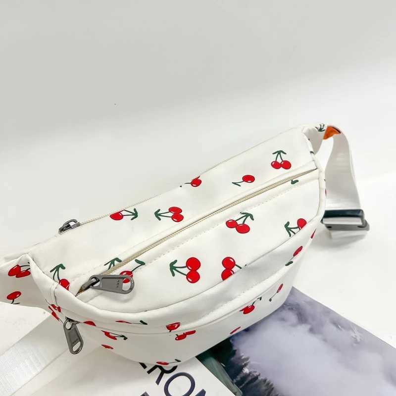 New Fashion Cherry Printed Fanny Pack Cute Stylish s Crossbody Purse Causal Korean Belt Pouch Ladies Waist Bag for Phone Z250911