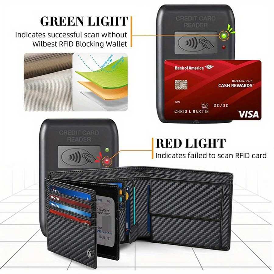 Mens Multifunctional Ultrathin RFID Blocking Wallet with 15 Credit Card Holders Wallet with Coin Pocket Ideal Gift for Boyfrie W250911